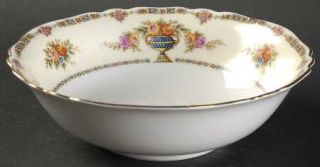 Paul Muller Locarno Coupe Cereal Bowl, Fine China Dinnerware   Floral Urns, Crm