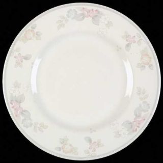 Pfaltzgraff Wyndham Salad Plate, Fine China Dinnerware   Pink&Gray Floral, Gray