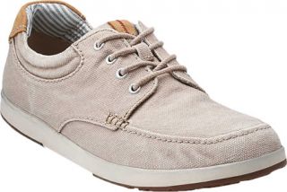 Mens Clarks Norwin Vibe   Washed Sand Canvas Lace Up Shoes