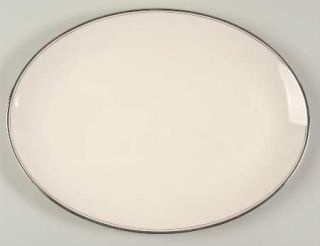 Flintridge Bellmark Ii (Rim) 14 Oval Serving Platter, Fine China Dinnerware   R