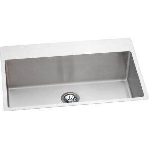 Elkay EFRTUS3322104 Avado Slim Rim Universal Mount Single Bowl Kitchen Sink, Sta