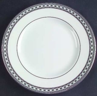 Wedgwood Contrasts Ulander Bread & Butter Plate, Fine China Dinnerware   Black&W