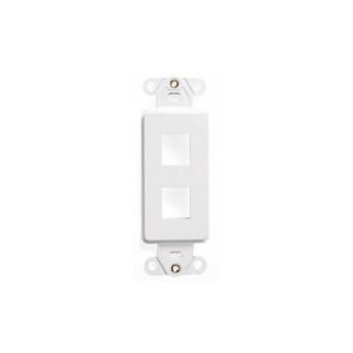 Leviton 41642W Electrical Wall Plate, QuickPort Decora Insert, Two Port White