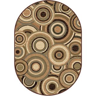 Rhythm 105382 Multi Contemporary Area Rug (6 7 X 9 6 Oval) (MultiSecondary Colors Beige, blue, green, black, brownShape OvalTip We recommend the use of a non skid pad to keep the rug in place on smooth surfaces.All rug sizes are approximate. Due to the