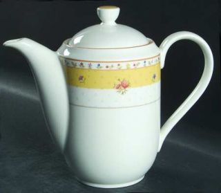 Noritake Aspen Flowers Tea/Coffee Pot & Lid, Fine China Dinnerware   Multifloral