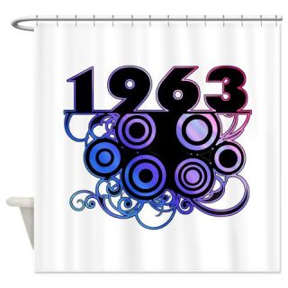  1963 Birthday Cool Funky Art Shower Curtain  Use code FREECART at Checkout