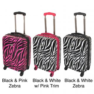 American Travel Zebra 20 inch Carry On Hardside Spinner Upright Suitcase