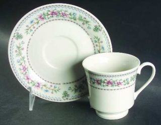 Lynns China Bellezza Footed Cup & Saucer Set, Fine China Dinnerware   Livingsto