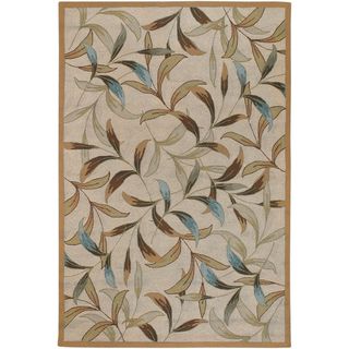 Covington Spring Vista/ Blue Rug (36 X 56) (NeutralsSecondary colors Azure, brown, cadet blue, cream, fern, ivory, mistPattern FloralTip We recommend the use of a non skid pad to keep the rug in place on smooth surfaces.All rug sizes are approximate. D