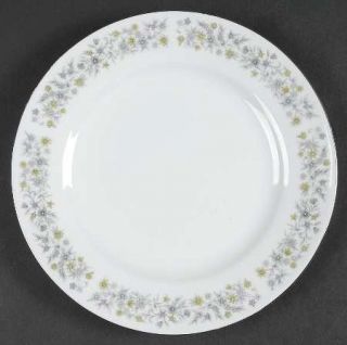 Dynasty China Elegance  Salad Plate, Fine China Dinnerware   Blue,Gray,Green & L