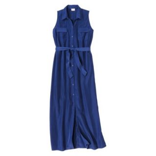 Merona Womens Maxi Shirt Dress   Waterloo Blue   XL