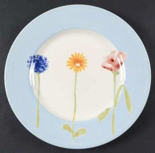 Royal Stafford Watercolour Dinner Plate, Fine China Dinnerware   Blue, Pink, Yel