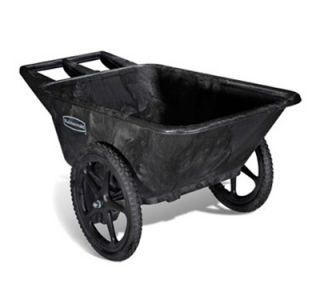 Rubbermaid Big Wheel Cart   7 1/2 cu ft Capacity, 28 1/4x58x32 3/4 Black