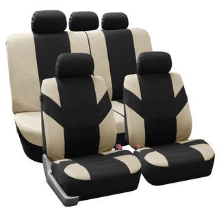 Fh Group Beige Road Master Car Seat Covers (full Set)