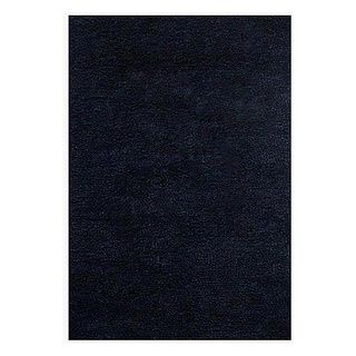 Handwoven Black Shaggy Wool Rug (4 X 6)