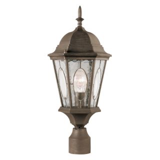 Trans Globe 4716 Watered Windows 22 in. High Outdoor Post Top Light   4716 BRZ