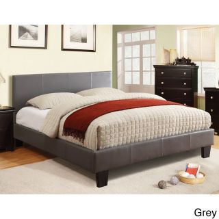 Furniture Of America Kutty Modern Twin Size Padded Leatherette Platform Bed (Leatherette, solid woodUpholstery color White, grey, espressoMattress ready with European style slat includedSolid wood construction Twin dimension 39.5 inches high x 42.25 inc