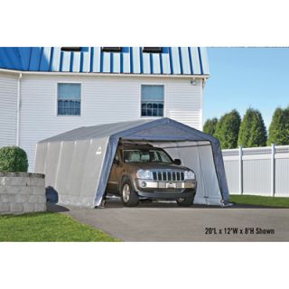 ShelterLogic Garage in a Box Compact   16ft.L x 12ft.W, 1 3/8in. Frame, Gray,