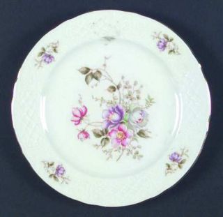 Schumann   Bavaria Mountain Rose Salad Plate, Fine China Dinnerware   Pink & Pur