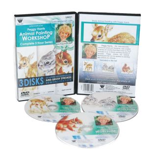 Weber Harris Dvd Set Animal Oil Painting  Fawn Baby Jack Rabbits and Squirrel. Includes 3351, 3352, 3353 Dvds. 3 Hour