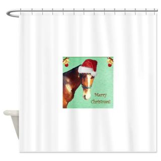  Cute Equestrian Horse Christmas Shower Curtain  Use code FREECART at Checkout