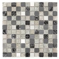 Icl Earthstone Tiles (pack Of 11) (GlassDimensions of tiles 11.81 inches long x 11.81 inches wide x 0.31 inchesCombine the natural beauty of quartz with decorative resin and the wow factor of brushed stainless steel for an amazing mosaicPerfect for your 