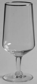 Medallion Annette Platinum Wine Glass   Square Bowl Shape, Smooth Stem, Platinum