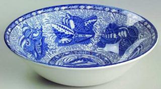 Mottahedeh Torquay Blue (Scalloped,No Trim) Coupe Cereal Bowl, Fine China Dinner