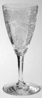 Heisey Frontenac Clear Wine Glass   Stem #3350/Etch #440