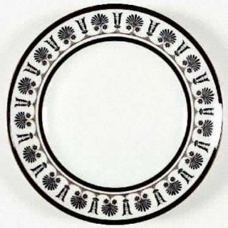 Richard Ginori Ercolano Black Dinner Plate, Fine China Dinnerware   Black Bands&