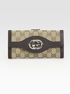 Gucci Sukey Continental Wallet   Beige Ebony Cocoa