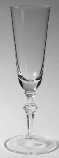 Moser Mozart Fluted Champagne   Clear,Small Cuts Around Rim & Base