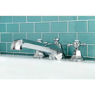 Metropolitan Chrome Roman Tub Filler (Fabricated from solid brass material for durability and reliabilityModern styling complements many decorsStandard US plumbing connections 1/2 inch IPS All mounting hardware is included, installation required)