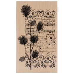 Penny Black Mounted Rubber Stamp 2.75 X5  Christmas Notes