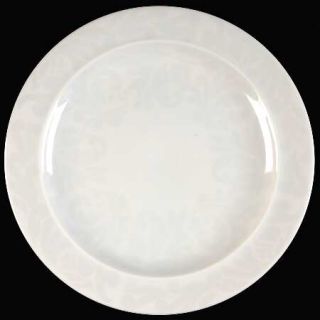 Easterling Damask Salad Plate, Fine China Dinnerware   Gray Design On White