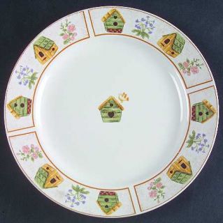 Gibson Designs Aviara Salad/Dessert Plate, Fine China Dinnerware   Yellow & Gree
