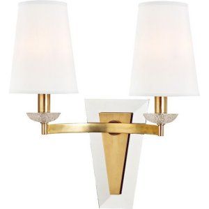 Hudson Valley HV 7442 AGB WS Nelson 2 Light Wall Sconce