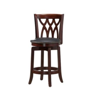 Counter Stool Cathedral Swivel Stool   Dark Red Brown (Cherry)