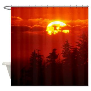  Red Glowing Sunset Shower Curtain  Use code FREECART at Checkout