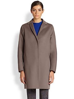 Piazza Sempione Egg Shape Wool Coat   Taupe