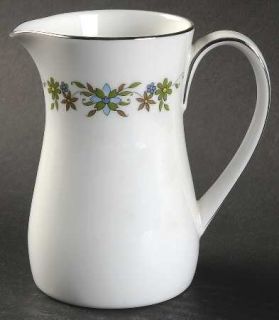 Noritake Beguine Creamer, Fine China Dinnerware   Contempoary, Green/Blue/Brown