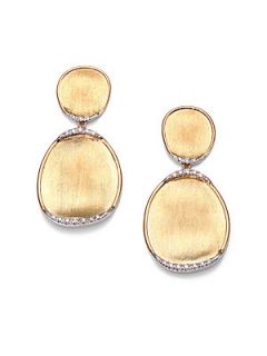Marco Bicego Lunaria Diamond & 18K Yellow Gold Double Drop Earrings   Gold