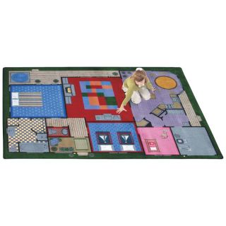 Joy Carpets Creative Play House Kids Area Rug Multicolor   1453 C, 5 ft 4 in x