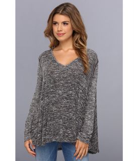 Free People Hacci Sunday Tee Womens Long Sleeve Pullover (Black)