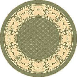 Indoor/ Outdoor Royal Olive/ Natural Rug (67 Round)