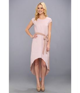 Ivy & Blu Maggy Boutique Short Sleeve High Low Hem Dress Womens Dress (Brown)