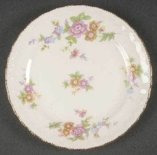 Pope Gosser Mary Ellen Bread & Butter Plate, Fine China Dinnerware   Pink, Blue,