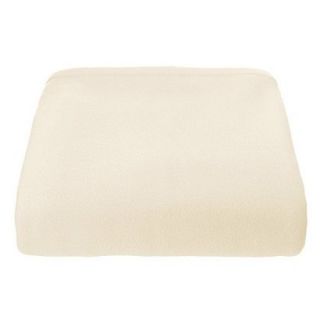 Super Soft Fleece Blanket   Ivory (Twin)