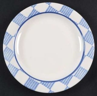 Pfaltzgraff Hopscotch (No Fruit) Salad Plate, Fine China Dinnerware   Blue & Whi