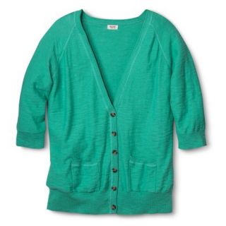 Mossimo Supply Co. Juniors Plus Size 3/4 Sleeve Boyfriend Sweater   Green 4X